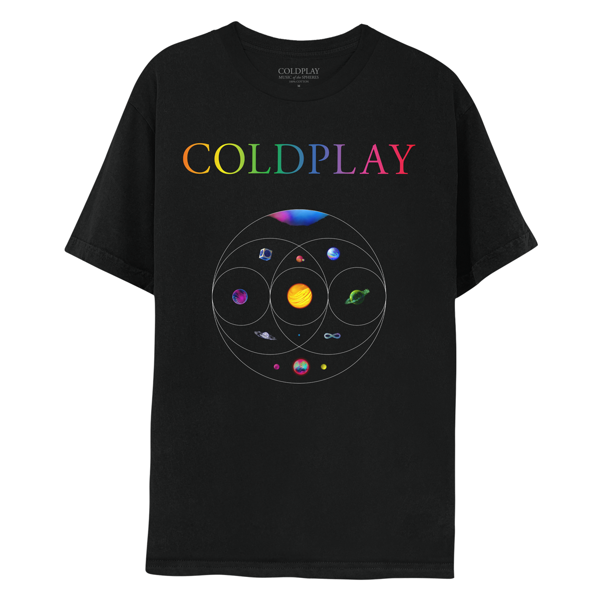 MUSIC OF THE SPHERES WORLD TOUR 2025 TEE - BLACK – Coldplay UK MUSIC OF THE SPHERES WORLD TOUR 2025 TEE - BLACK – Coldplay UK