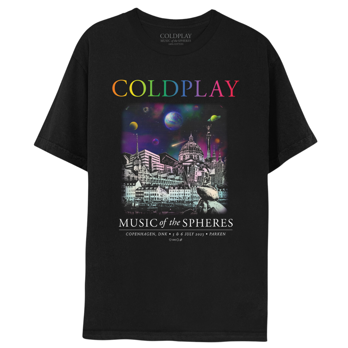 COPENHAGEN JULY 2023 MUSIC OF THE SPHERES TOUR TEE - Limited Edition