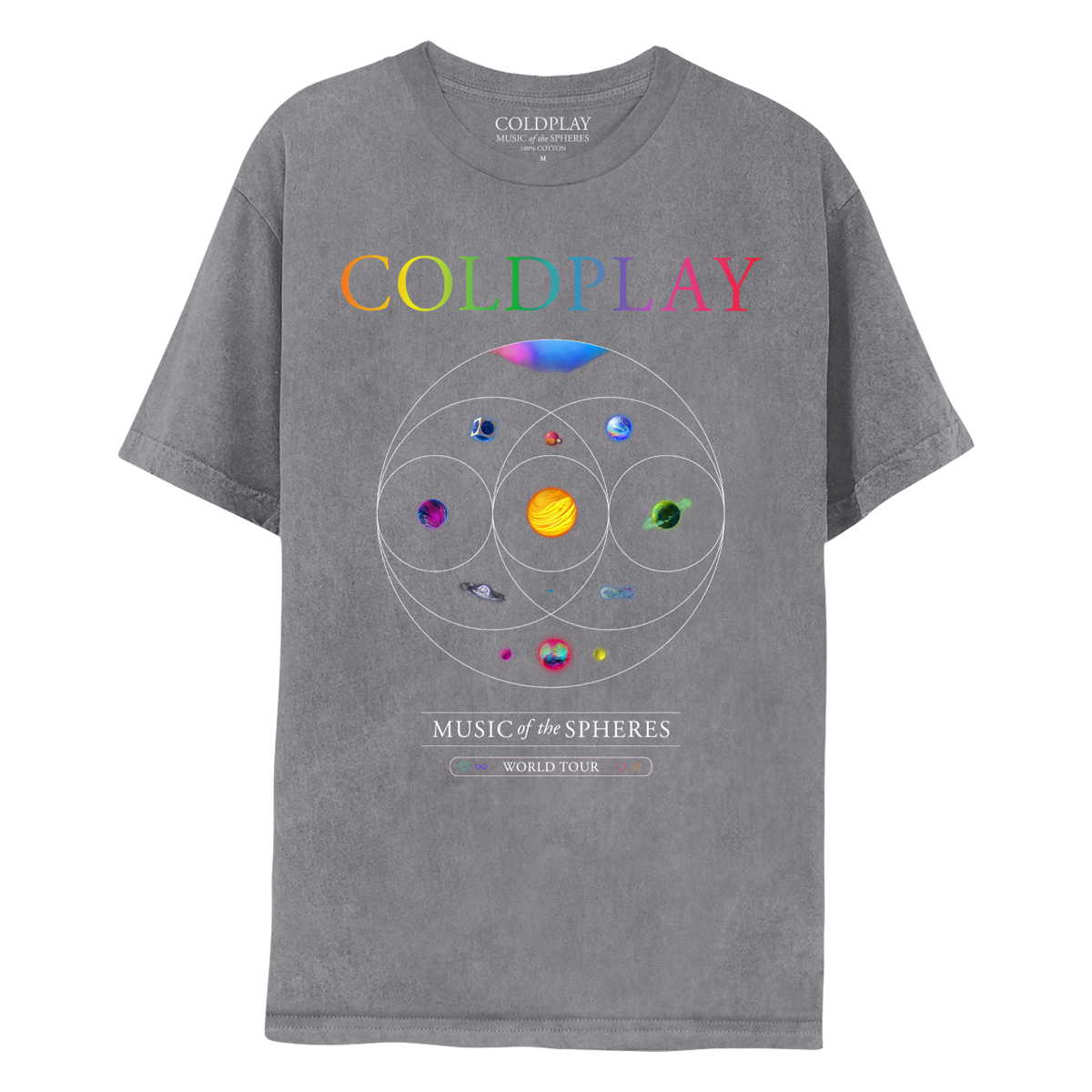 2023 Music Of The Spheres World Tour Tee - Grey – Coldplay UK