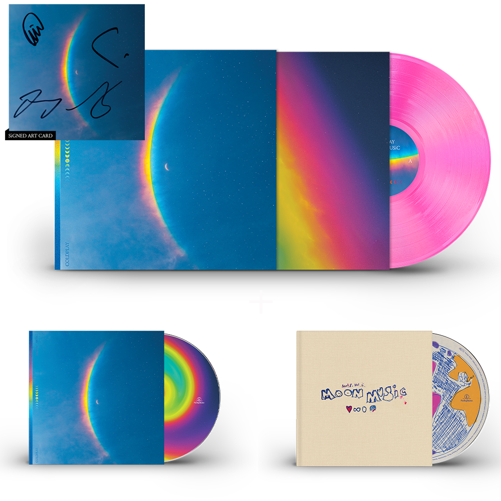 MOON MUSiC ECORECORD LP + CHOICE OF ECOCD + SIGNED ART CARD – Coldplay UK