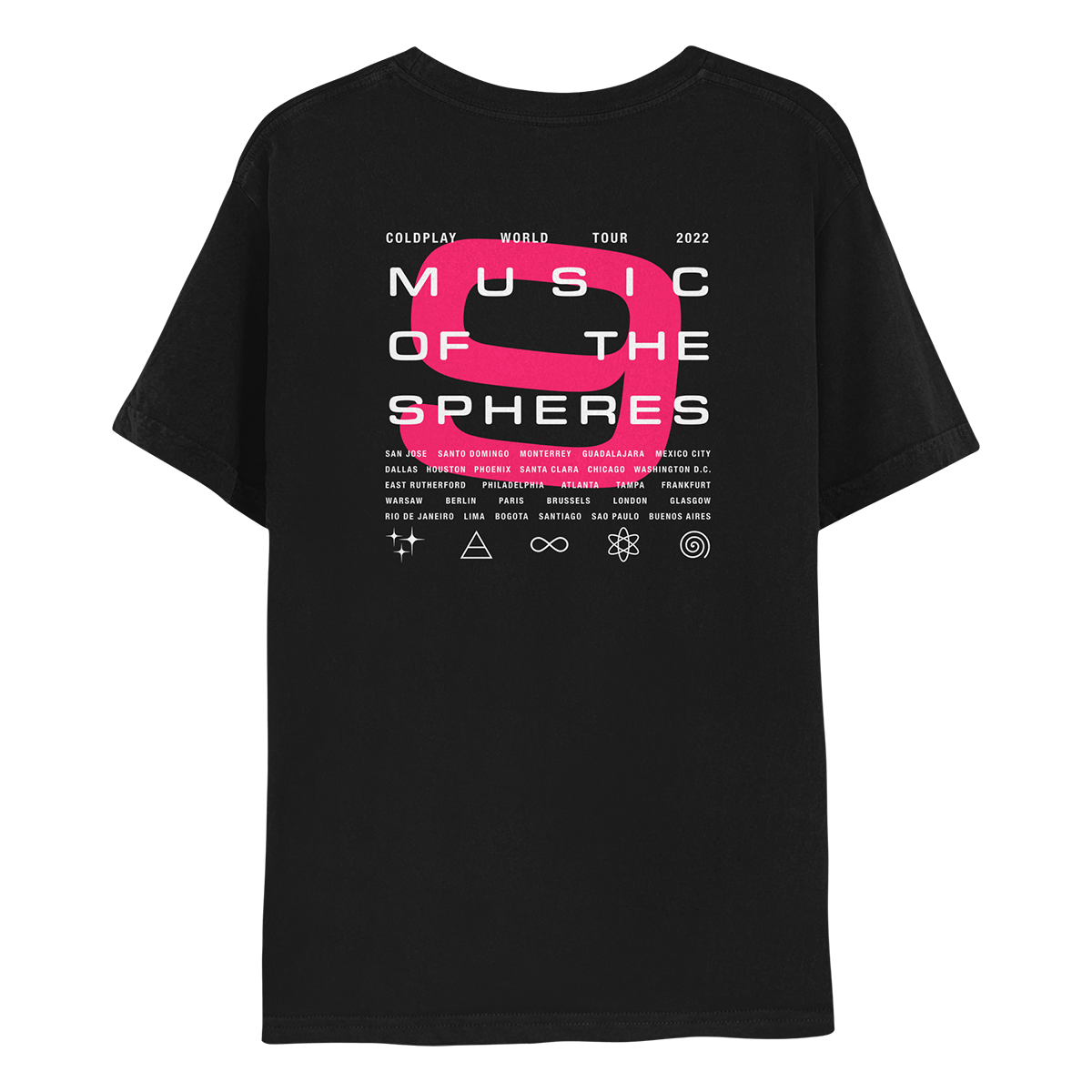 World Tour 2022 9 Black Tee