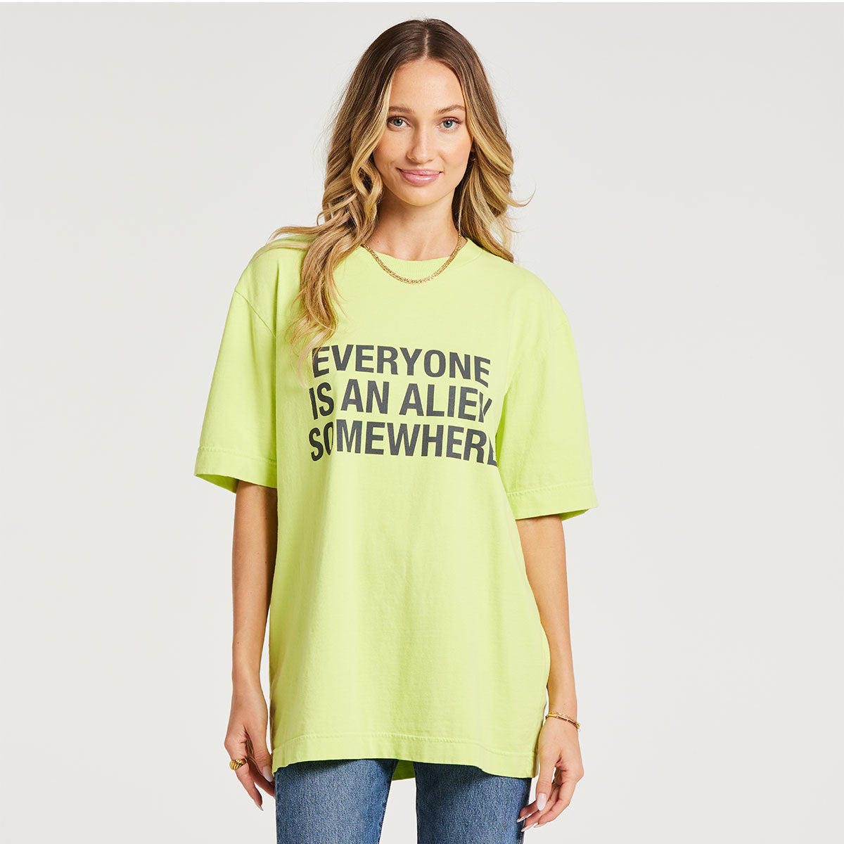 Everyone Is An Alien Somewhere - Green Tee