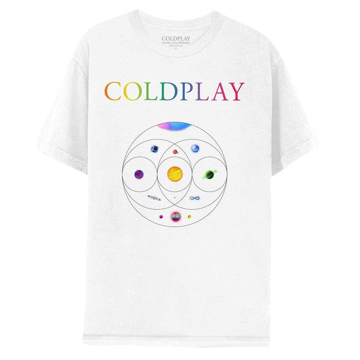 MUSIC OF THE SPHERES WHITE WORLD TOUR 2022 TEE