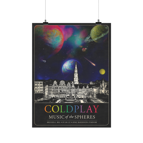 Brussels Aug 5 Music Of The Spheres Limited Edition Tour Poster